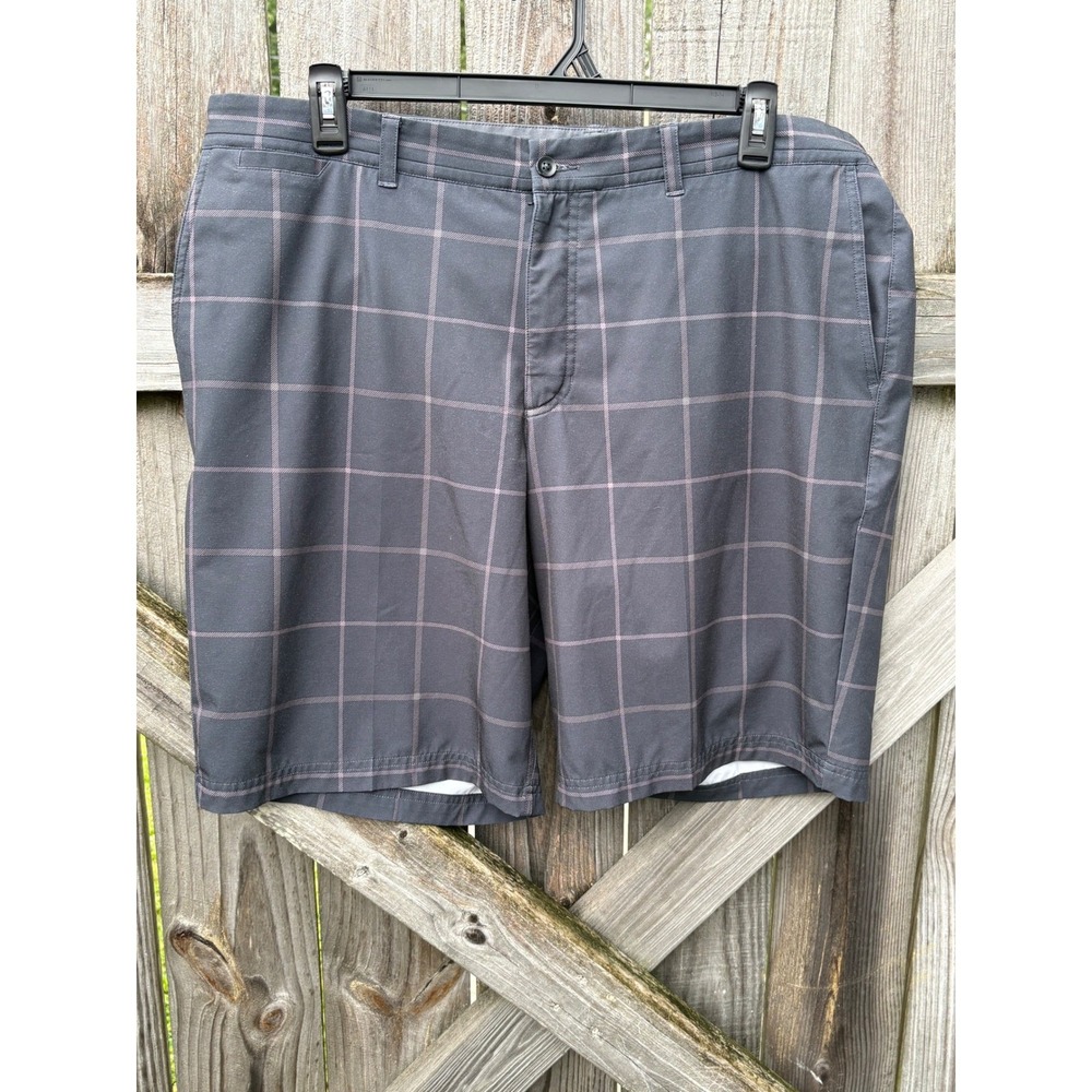 Nike Golf Modern Fit Dri-FIT Shorts‎ Mens 40 Gray Purple Plaid 725700-010
